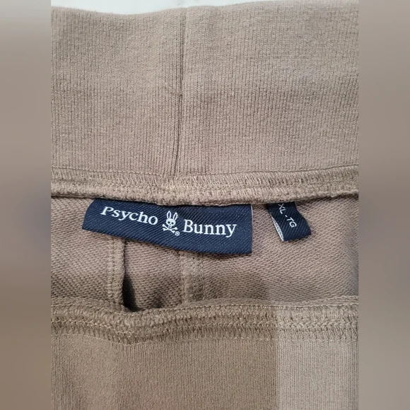 Psycho Bunny Tan Joggers with Iconic Logo - Picture 4 of 7